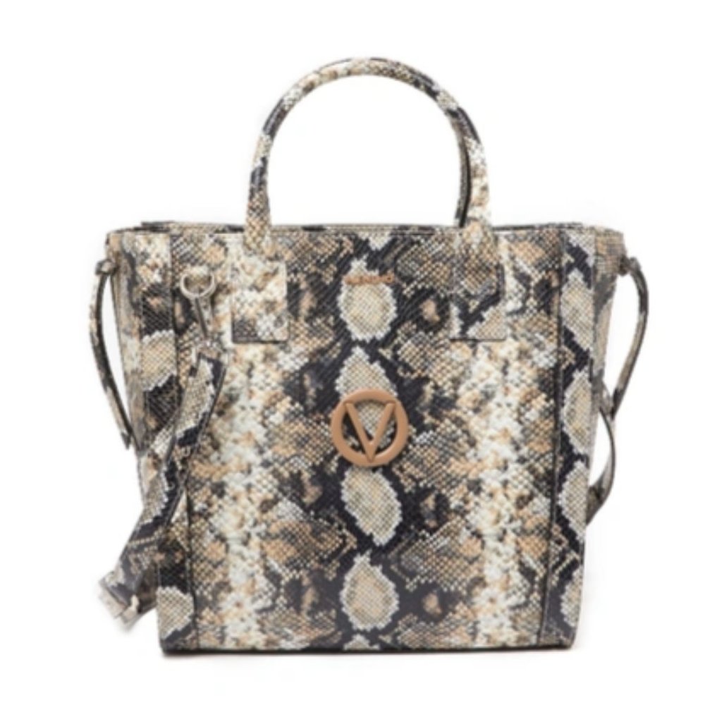 VALENTINO BY MARIO VALENTINO - Charmont Python Embossed Leather Top Handle Bag